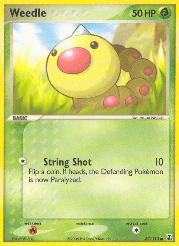 Weedle Pokémon card