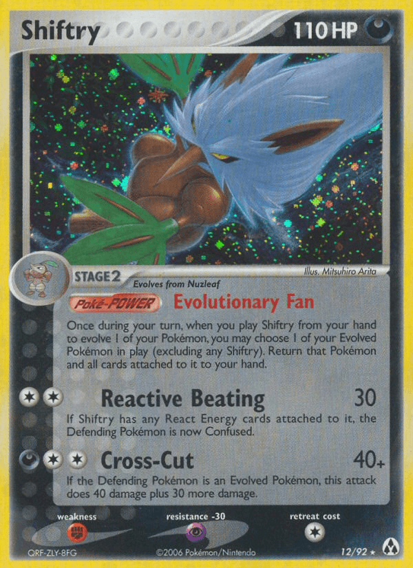 Shiftry Pokémon card
