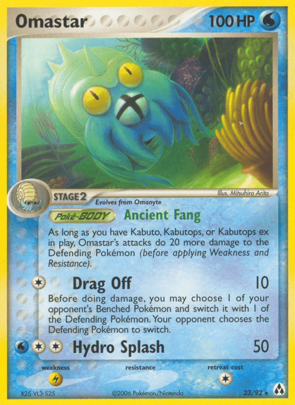 Omastar Pokémon card