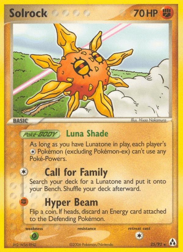 Solrock Pokémon card