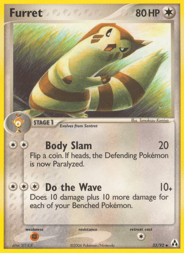 Furret Pokémon card
