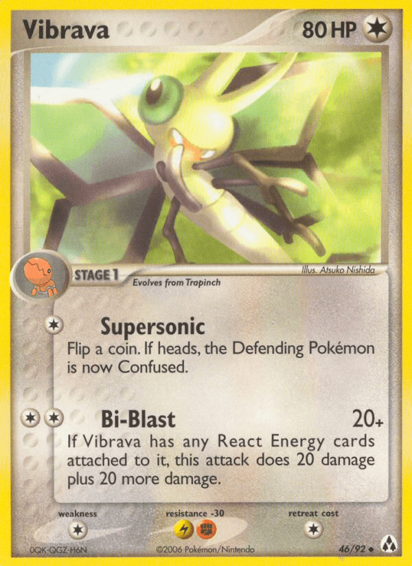 Vibrava Pokémon card