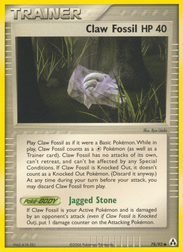 Claw Fossil Pokémon card