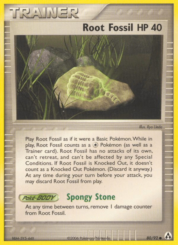 Root Fossil Pokémon card