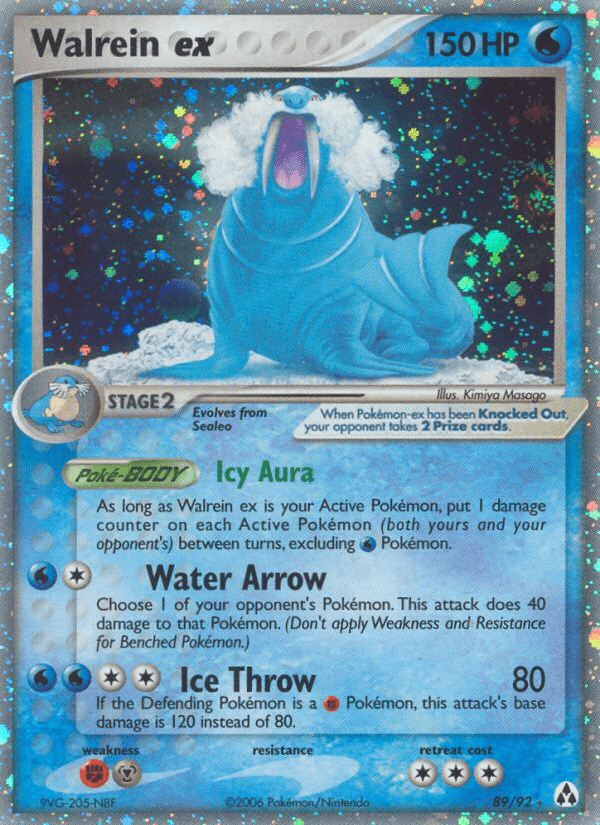Walrein ex Pokémon card