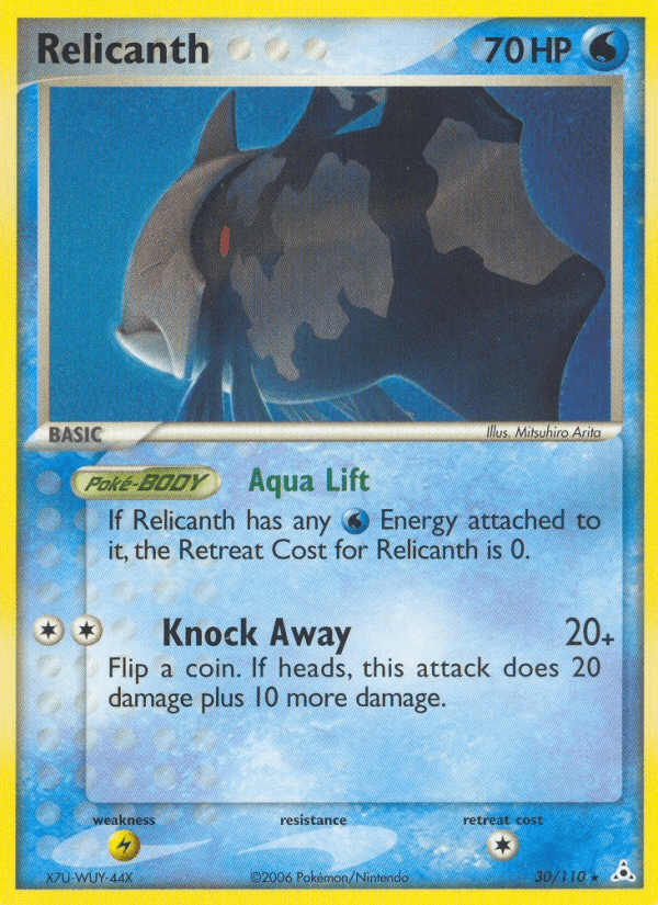 Relicanth Pokémon card