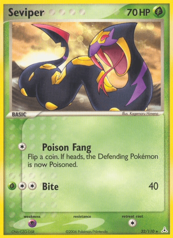 Seviper Pokémon card
