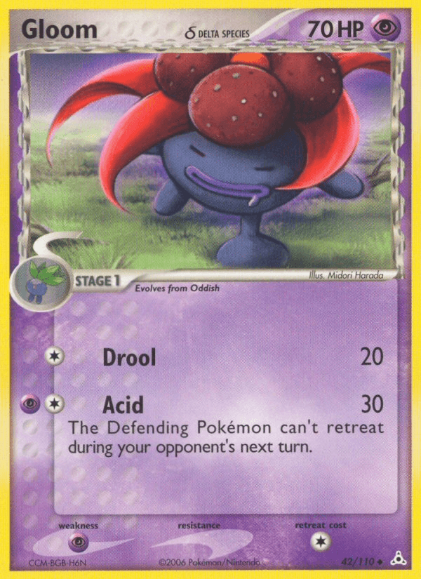Gloom δ Pokémon card
