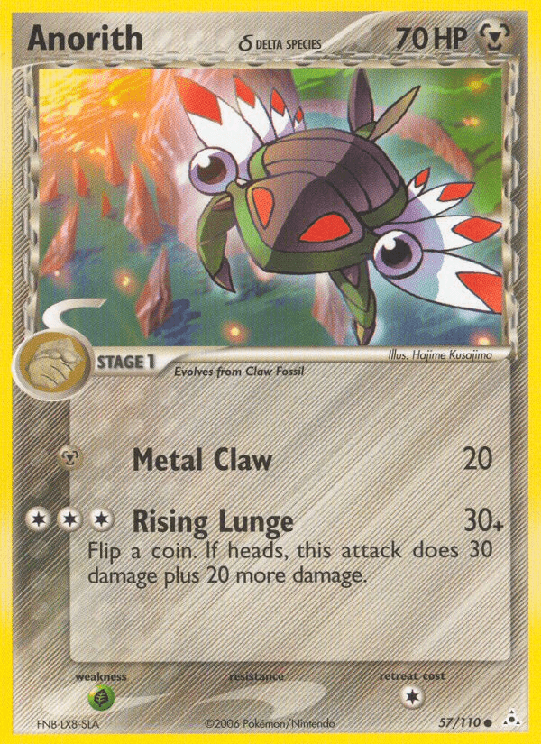 Anorith δ Pokémon card