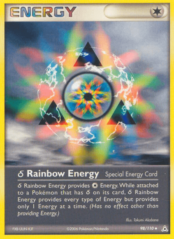 δ Rainbow Energy Pokémon card