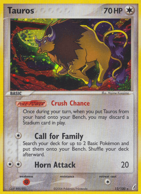 Tauros Pokémon card