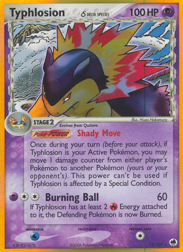 Typhlosion δ Pokémon card
