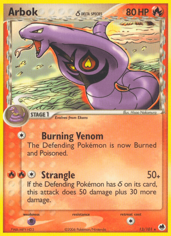Arbok δ Pokémon card