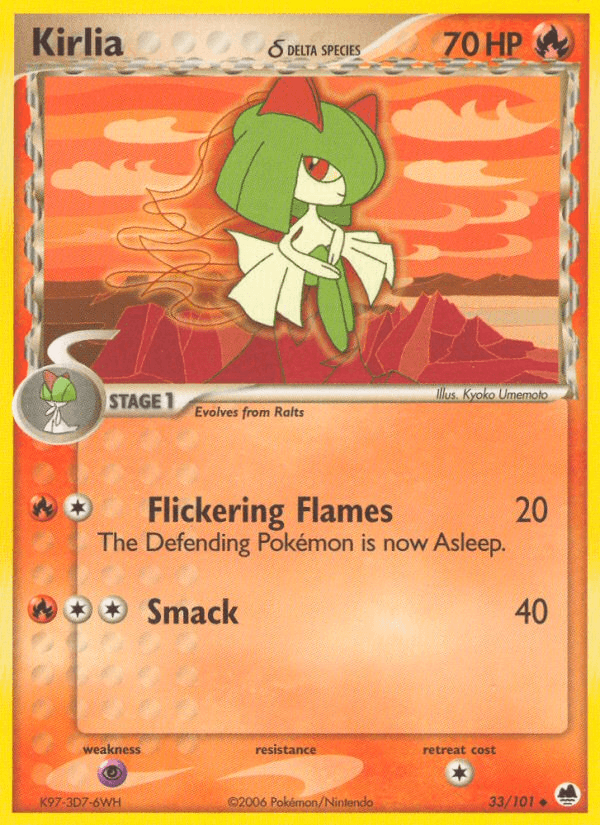 Kirlia δ Pokémon card