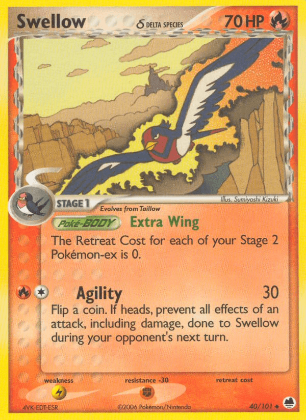 Swellow δ Pokémon card