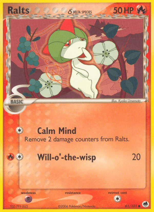 Ralts δ Pokémon card