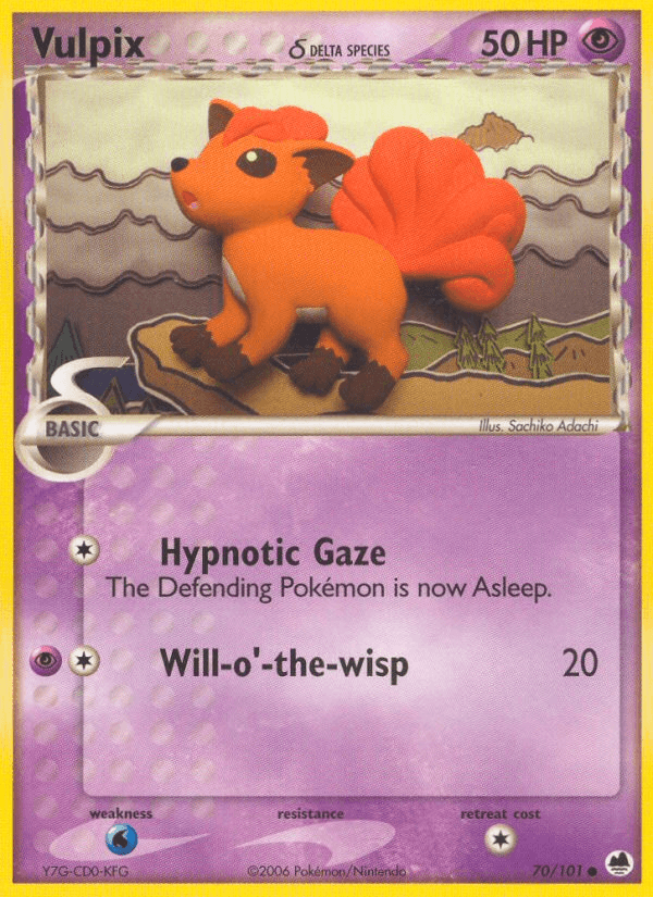 Vulpix δ Pokémon card