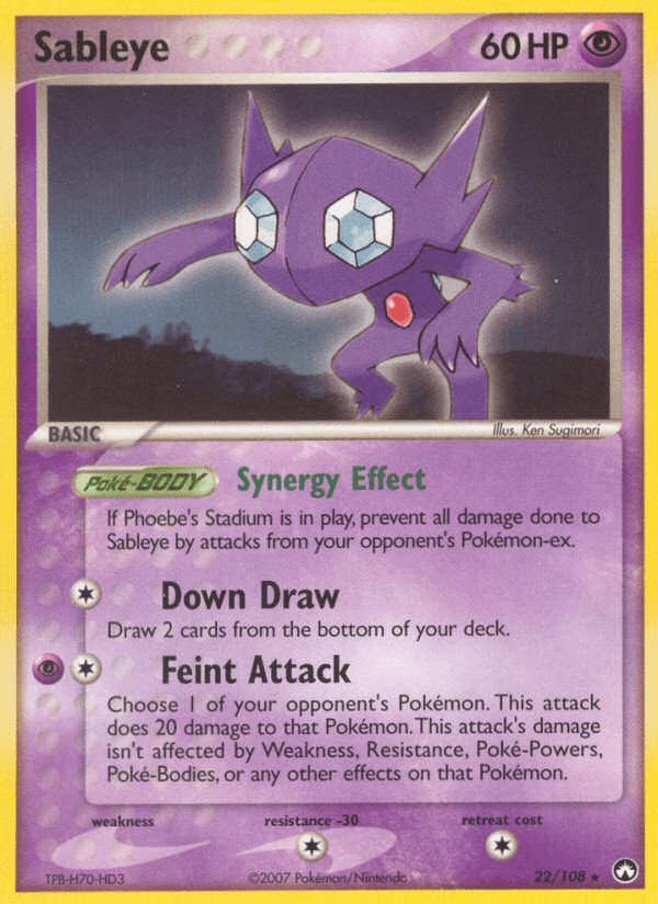 Sableye Pokémon card
