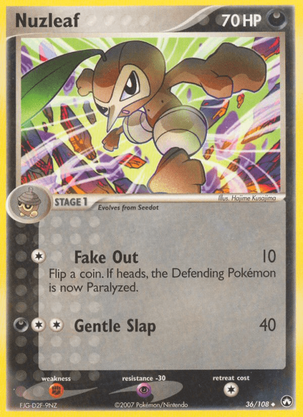 Nuzleaf Pokémon card