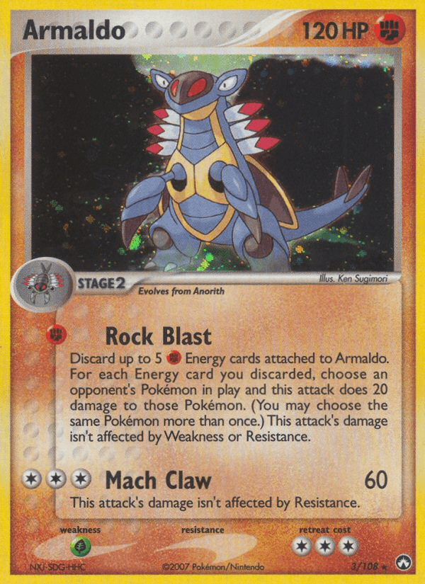 Armaldo Pokémon card