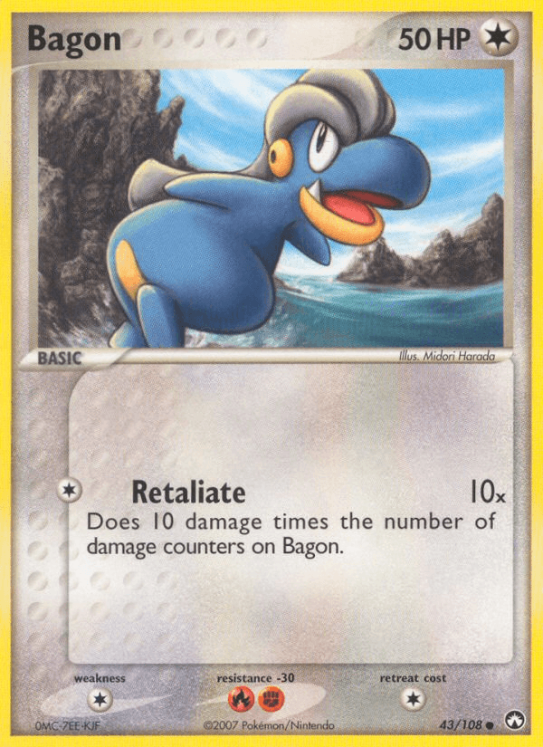 Bagon Pokémon card