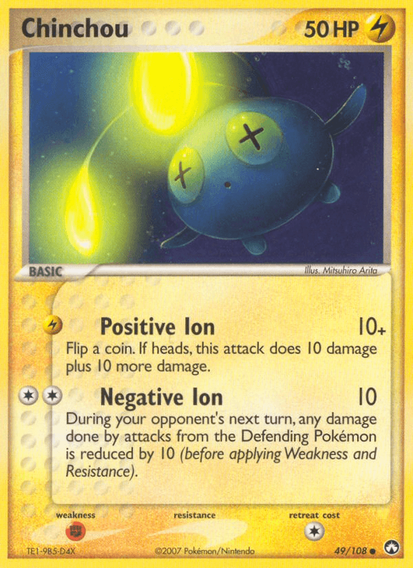 Chinchou Pokémon card