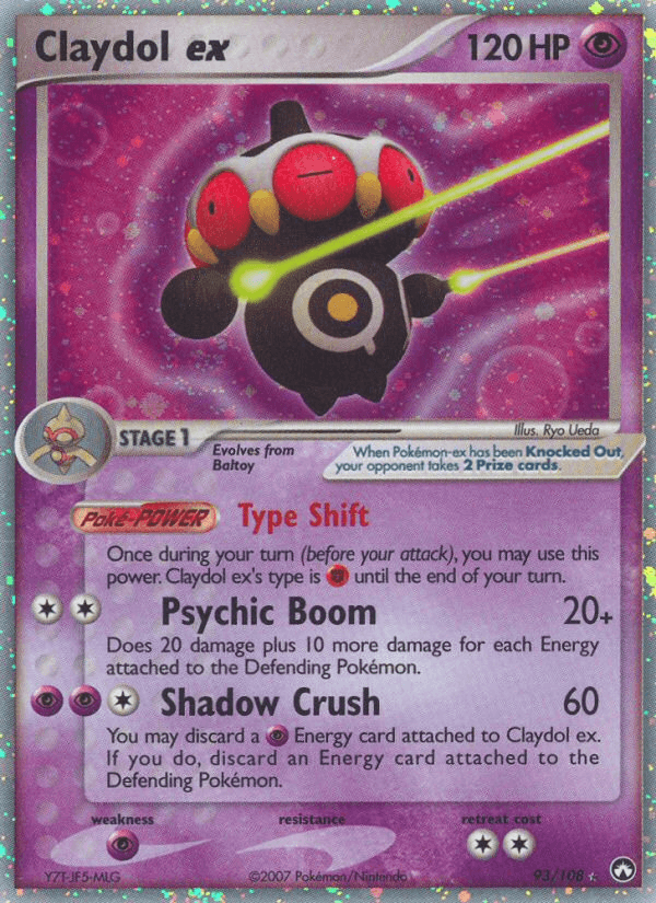 Claydol ex Pokémon card