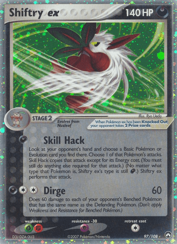 Shiftry ex Pokémon card