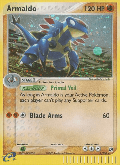 Armaldo Pokémon card