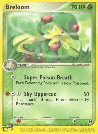 Breloom Pokémon card