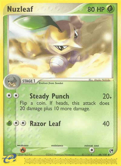 Nuzleaf Pokémon card