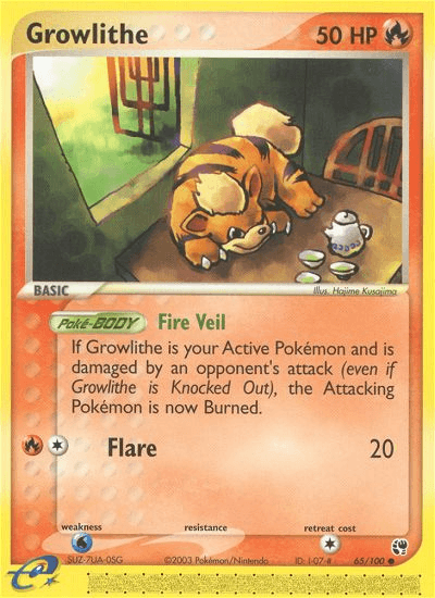 Growlithe Pokémon card