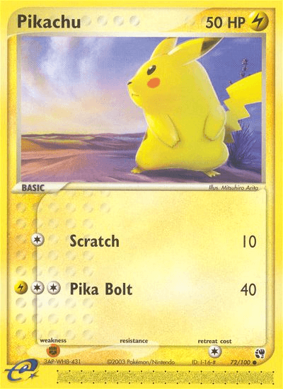 Pikachu Pokémon card