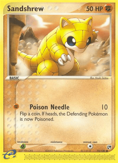 Sandshrew Pokémon card