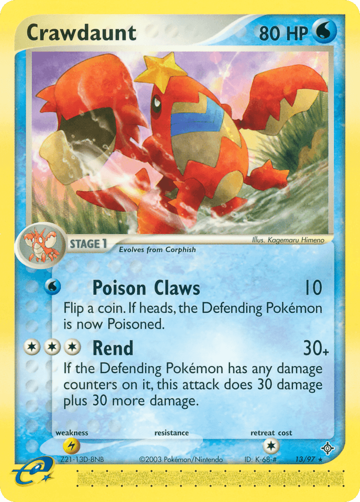 Crawdaunt Pokémon card