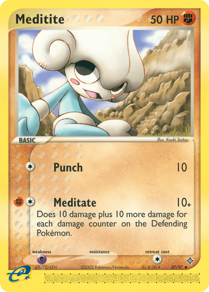 Meditite Pokémon card