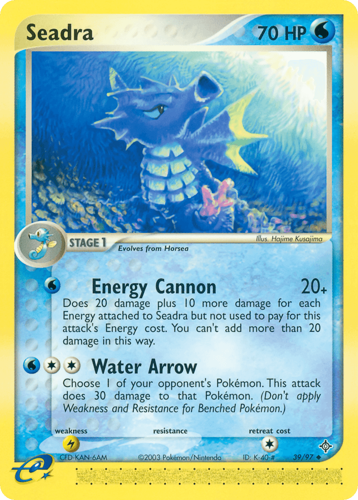 Seadra Pokémon card