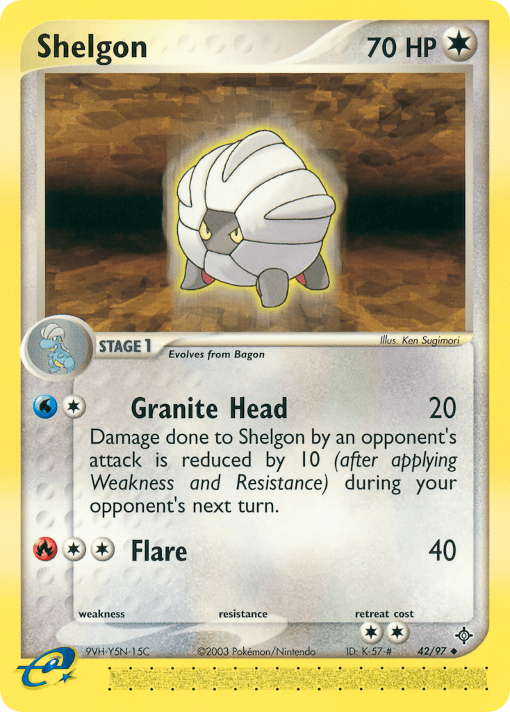 Shelgon Pokémon card