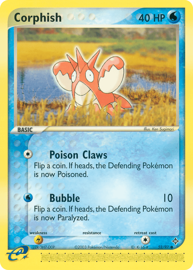 Corphish Pokémon card
