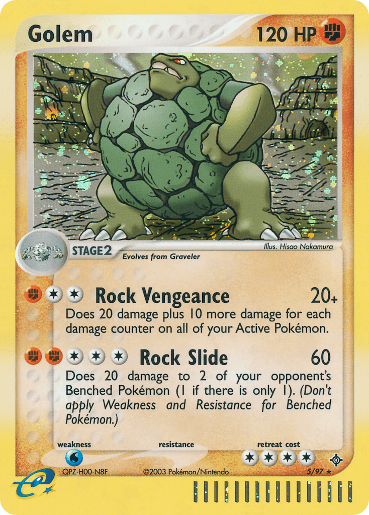 Golem Pokémon card