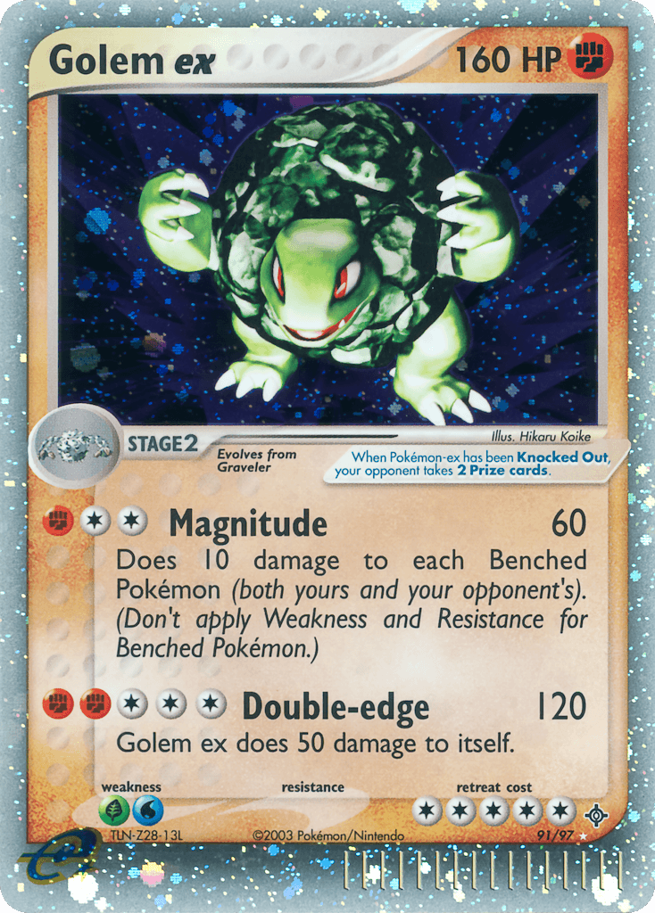 Golem ex Pokémon card