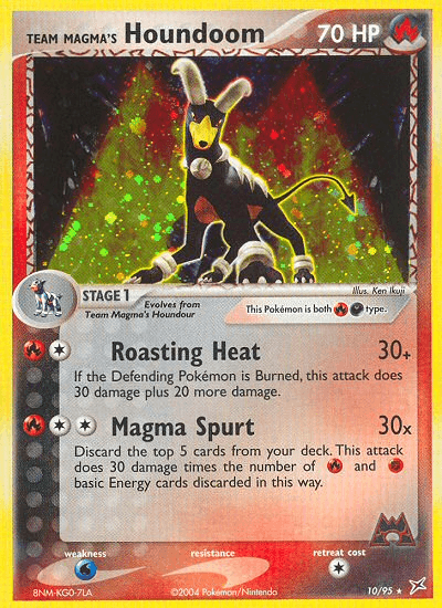 Team Magma's Houndoom Pokémon card