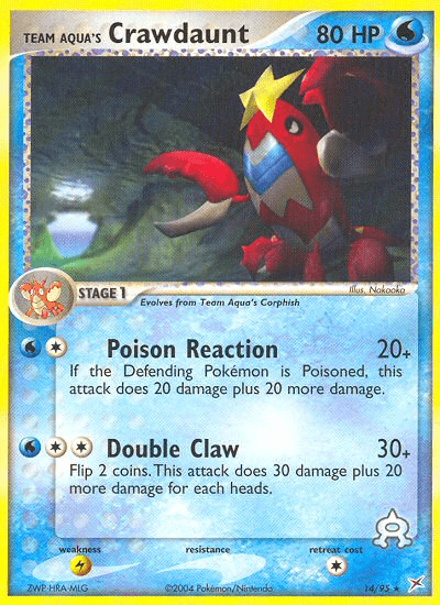 Team Aqua's Crawdaunt Pokémon card