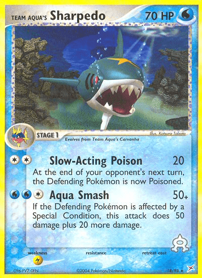 Team Aqua's Sharpedo Pokémon card