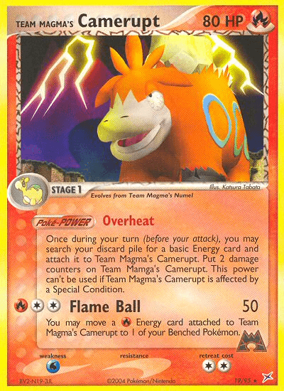 Team Magma's Camerupt Pokémon card