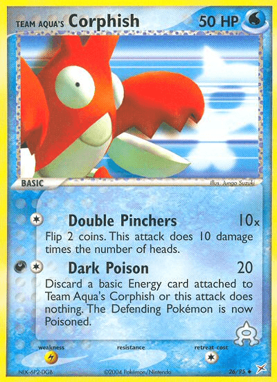 Team Aqua's Corphish Pokémon card