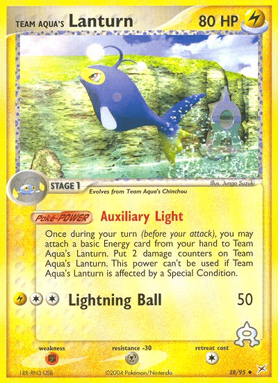 Team Aqua's Lanturn Pokémon card