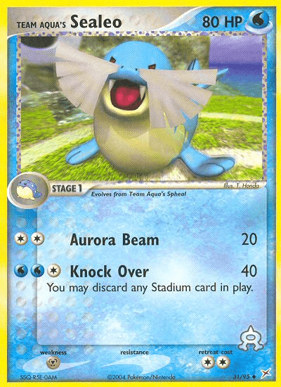 Team Aqua's Sealeo Pokémon card