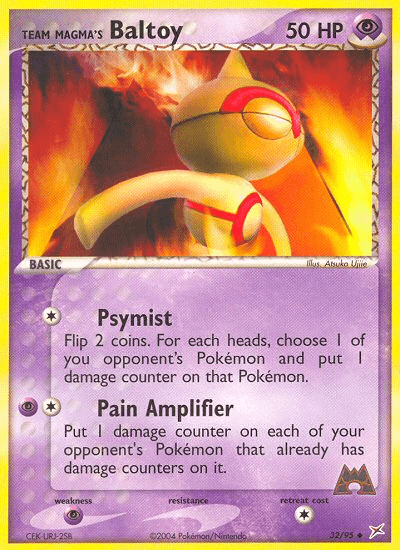 Team Magma's Baltoy Pokémon card