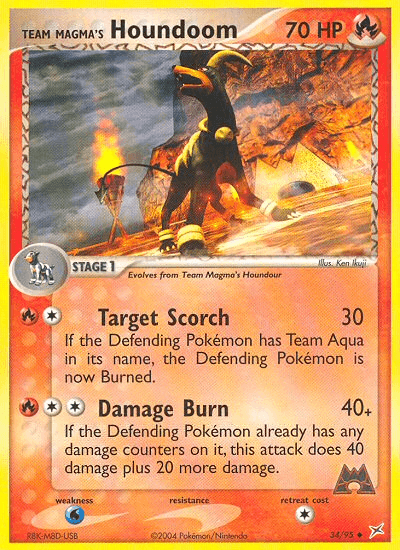 Team Magma's Houndoom Pokémon card